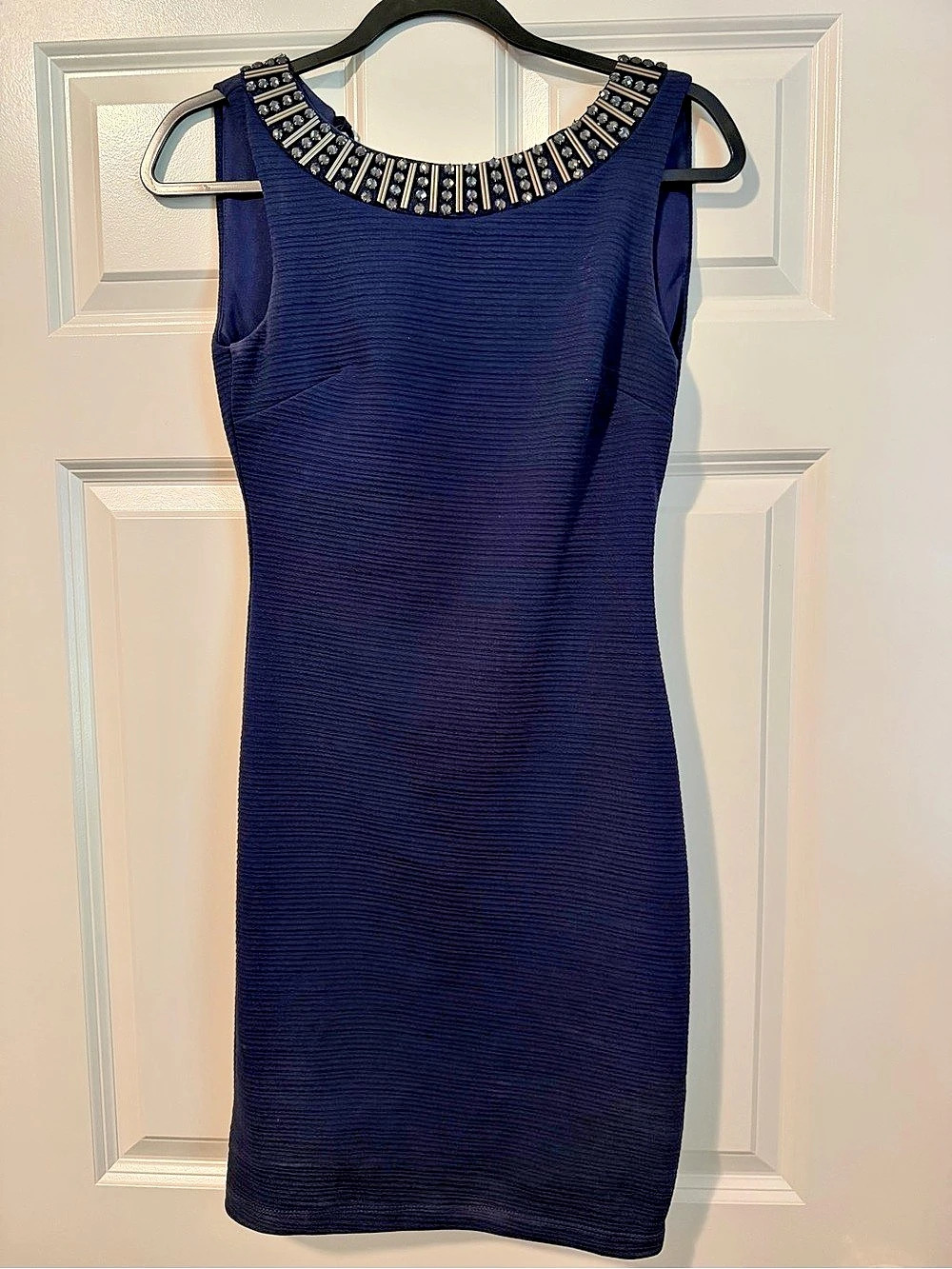 B. Darlin Embellished Mini Dress in navy blue